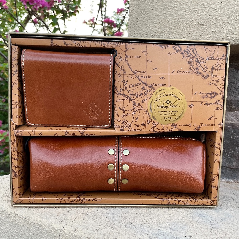 Patricia Nash LUZZI/ISLA Boxed Set Heritage Tan - Picture 2 of 8